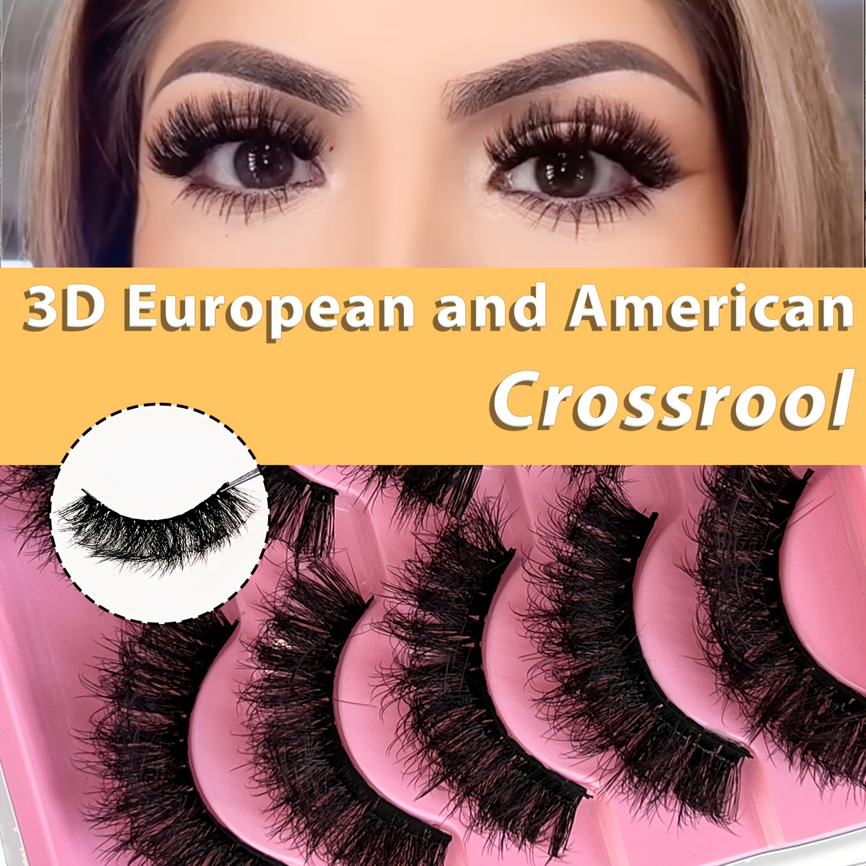 5 Pairs Of False Eyelashes, Dramatic Volumizing, Luxurious Volumizing, C-d , Multi-layered False Eyelashes, Curly False Eyelashes, Artificial Mink Hair