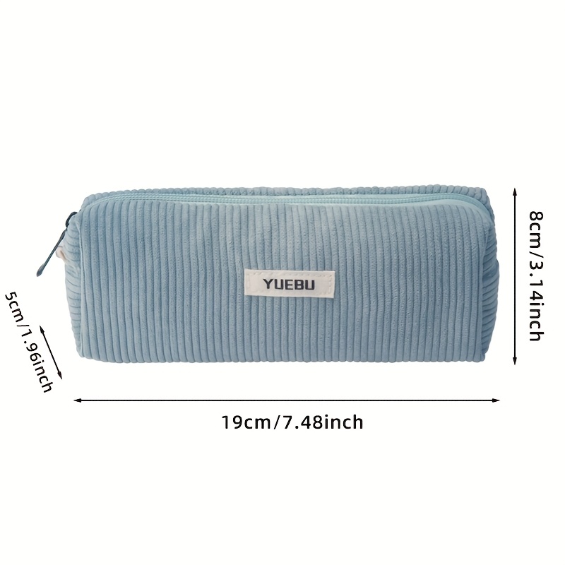 TEMU New Retro Corduroy Solid Color Pencil Case, Coin Purse, Artistic Minimalist Cosmetic Bag, High School Student Storage Bag