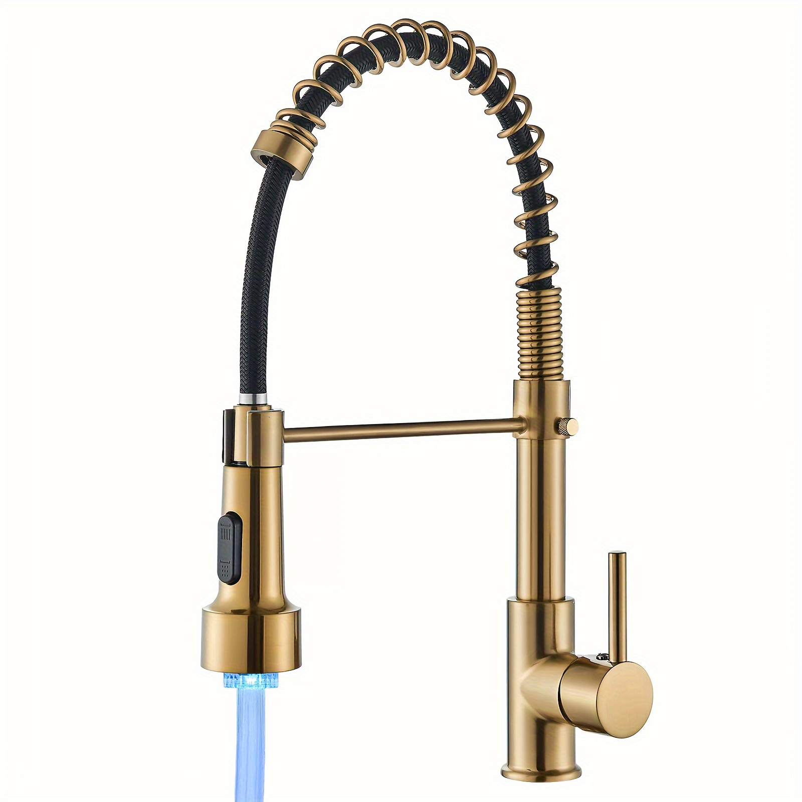 TEMU Kitchen Sink Faucet, Pull Down Kitchen Faucet, Gold Faucet Kitchen Faucet Commercial Kitchen Faucet Brass Kitchen Faucet 9/16 Hoses Gold Kitchen