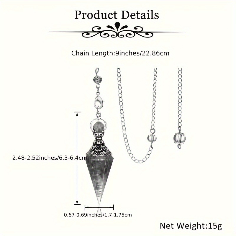 Natural Stone Crystal Necklace with Star Pendulum