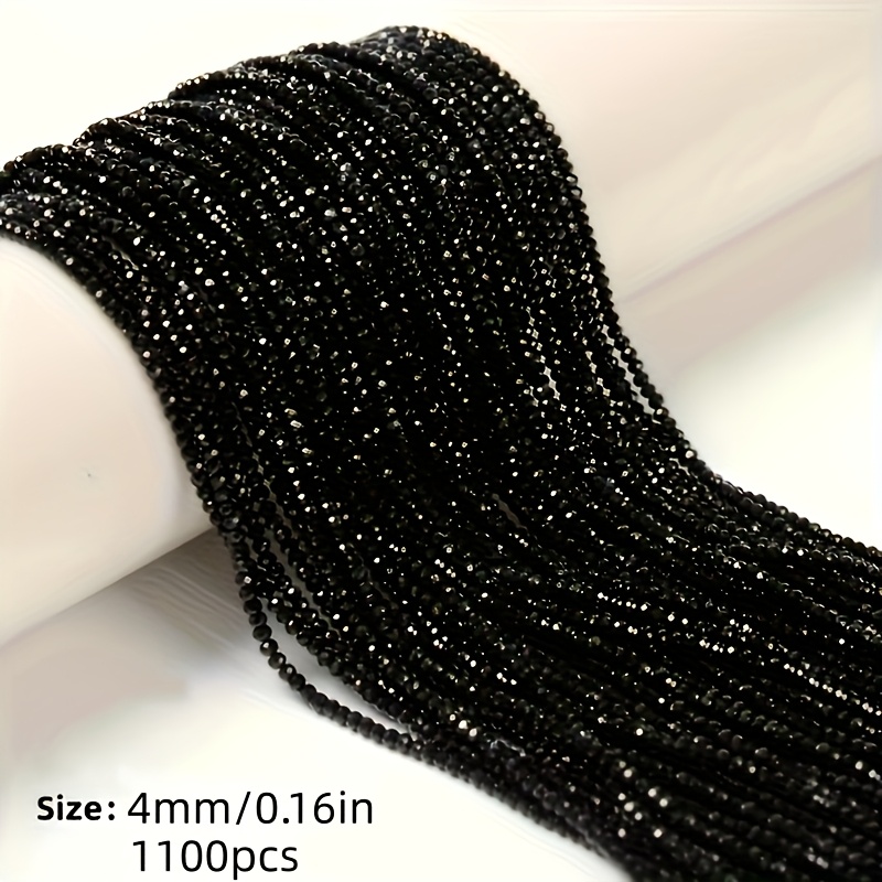 Image of 10 Strands (1100pcs Each) 4mm Beads Suitable For Making, Beads For Necklace Crafting, High-quality Precise Cutting Shiny Beads For Holiday Gifts, Birthday Decorations & Handicraft Supplies