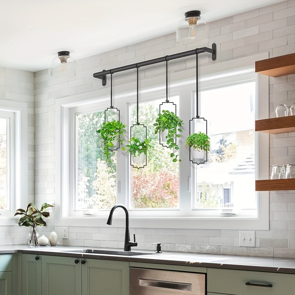 4pcs adjustable hanging planters window indoor herb garde - Temu