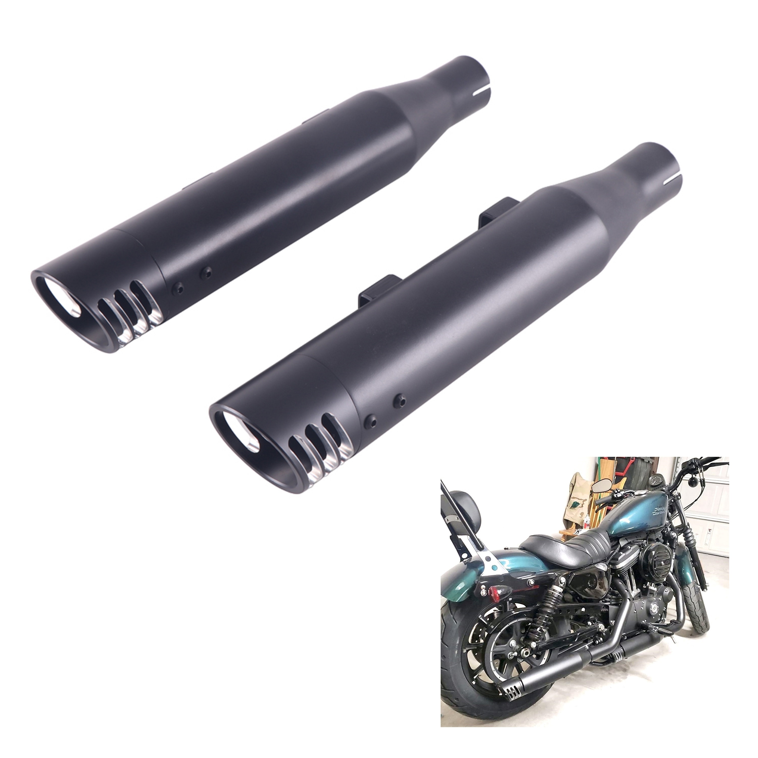 

3.0 Inch Exhaust Slip-on Pipes For Harley Sportster 2014-up, Quality Mufflers For Iron 883 Exhaust, Sportster 1200