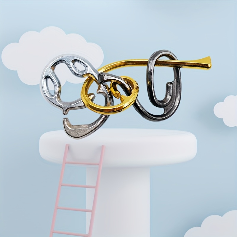 4pcs Increasing Difficulty Adult Metal Puzzle Locks