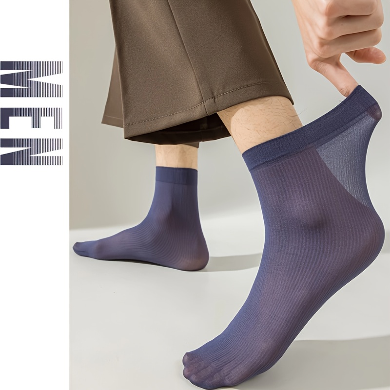 Mens Sheer Tube Thin Socks For Men Dress Sock Exotic Formal Wear