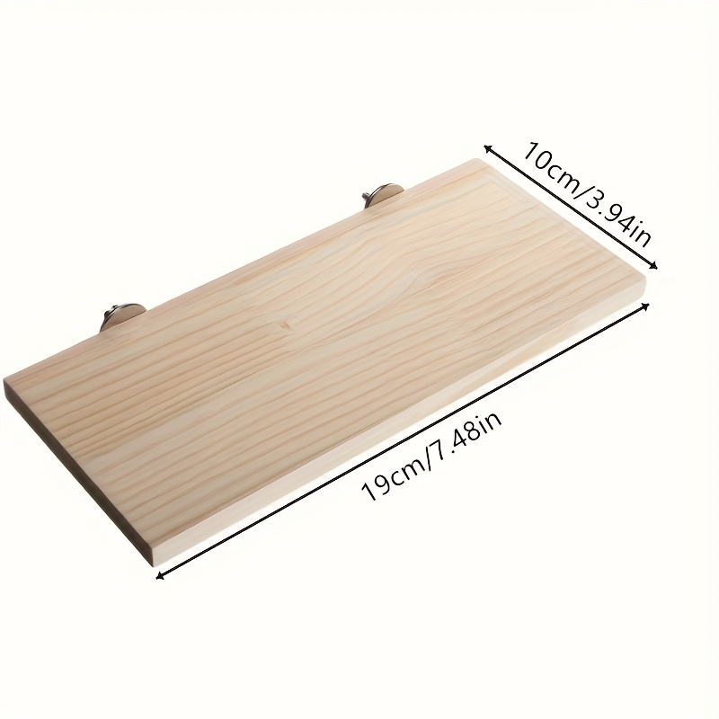 1pc Natural Wooden Bird Cage Corner Platform, Parrot Perch Stand, Aviary Accessory, Rectangular Resting Platform For Birds And Small Pets, Fun Activity Stand Suitable For Cages, Hamsters, And Parrots