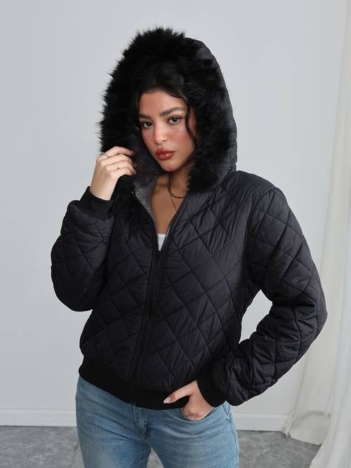hooded casual warme jas