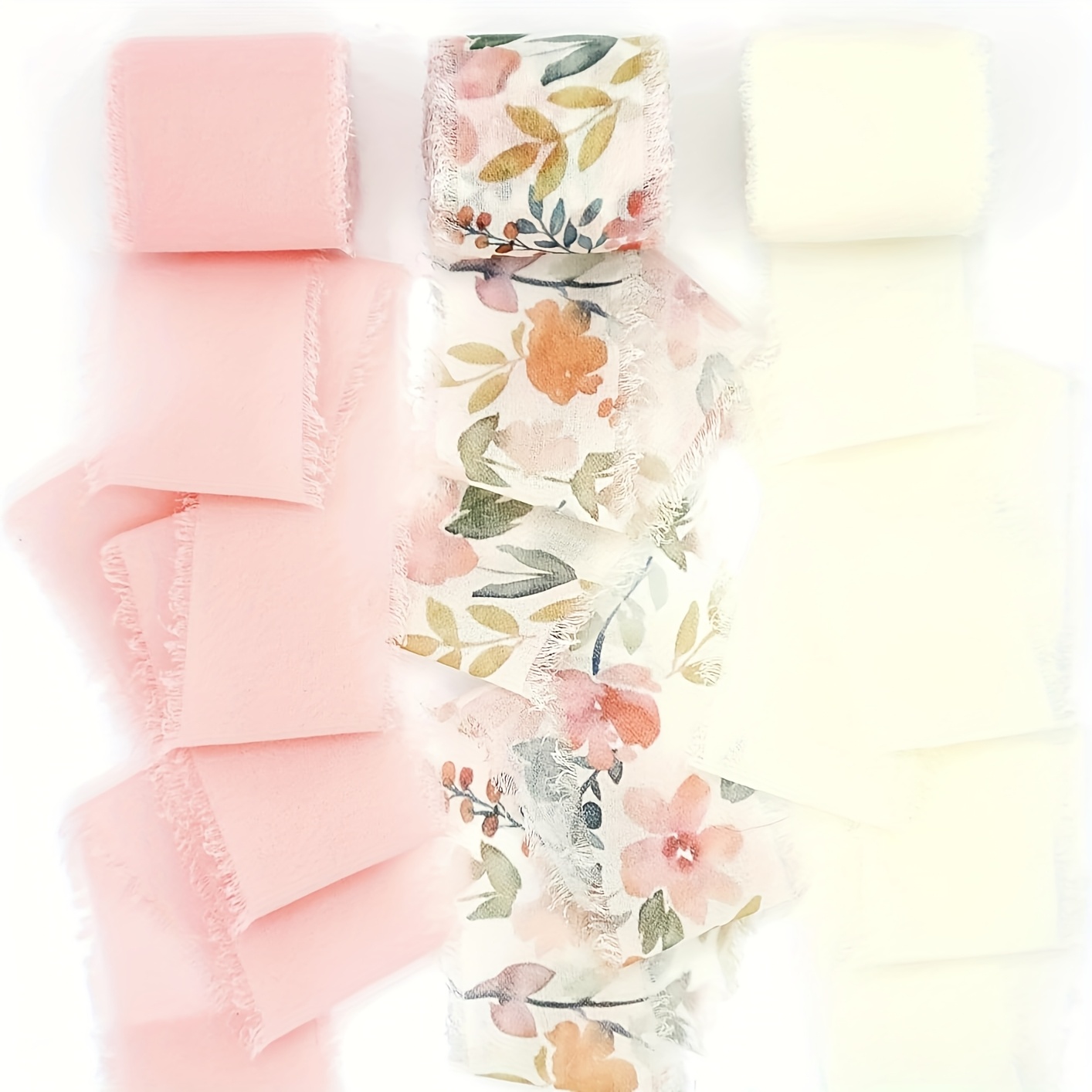 E-shop 3 Rollen Blumen Chiffon Fransenband