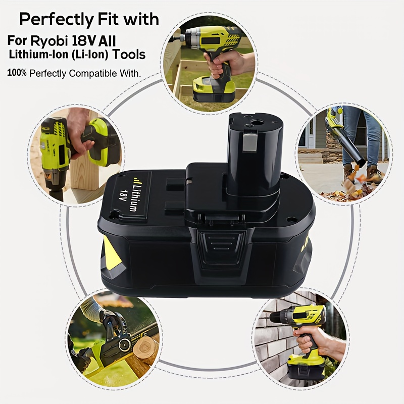1pc 2pcs 18V 5000mAh P108 RBL1810 Battery Replacement for Ryobi 18V Lithium  for Ryobi One 18V P108 P109 P107 P105 P104 P122