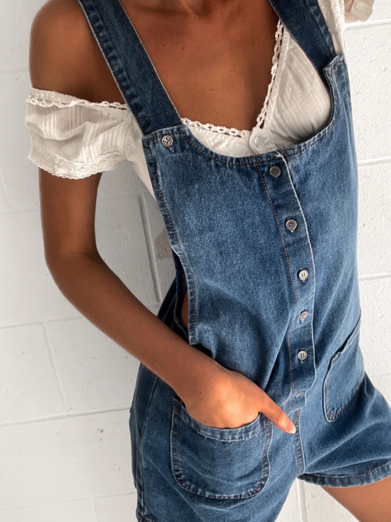 women denim bib overalls shorts solid color baggy jean jumpsuit