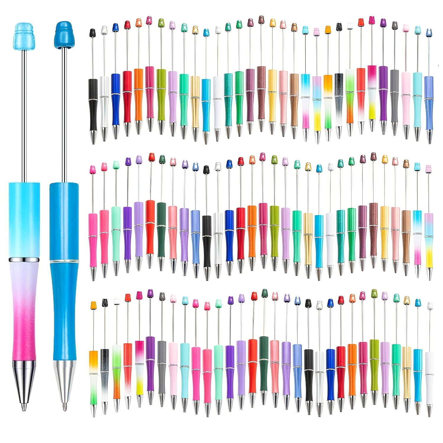 

Random Color Beading Pen Set Smooth For Home Diy Handmade Office Christmas Valentine's Day Party Supplies Birthday New Year Autumn Winter Christmas Eve And ()40/80pcs