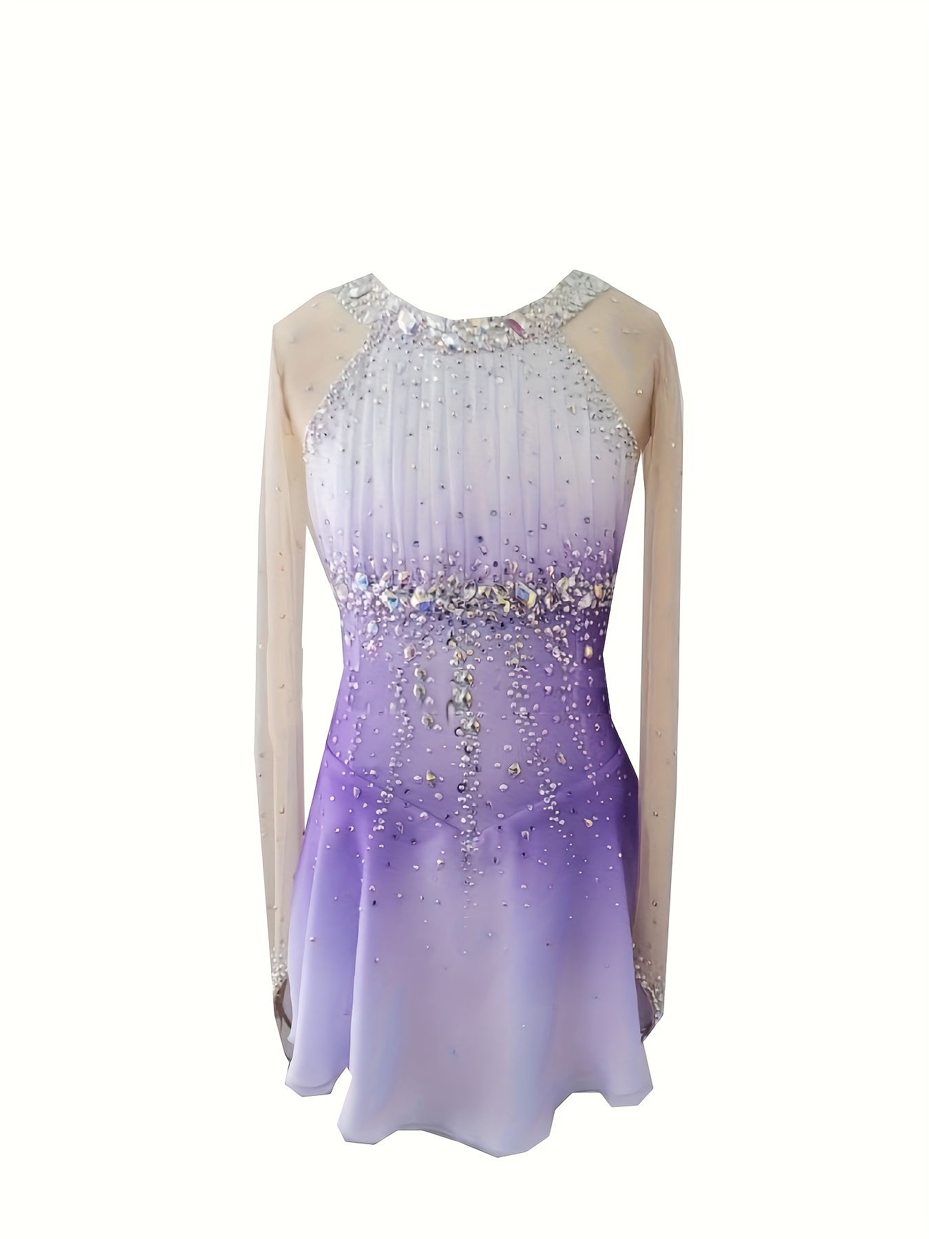 2025 new purple figure skating dress corset - Temu Italy