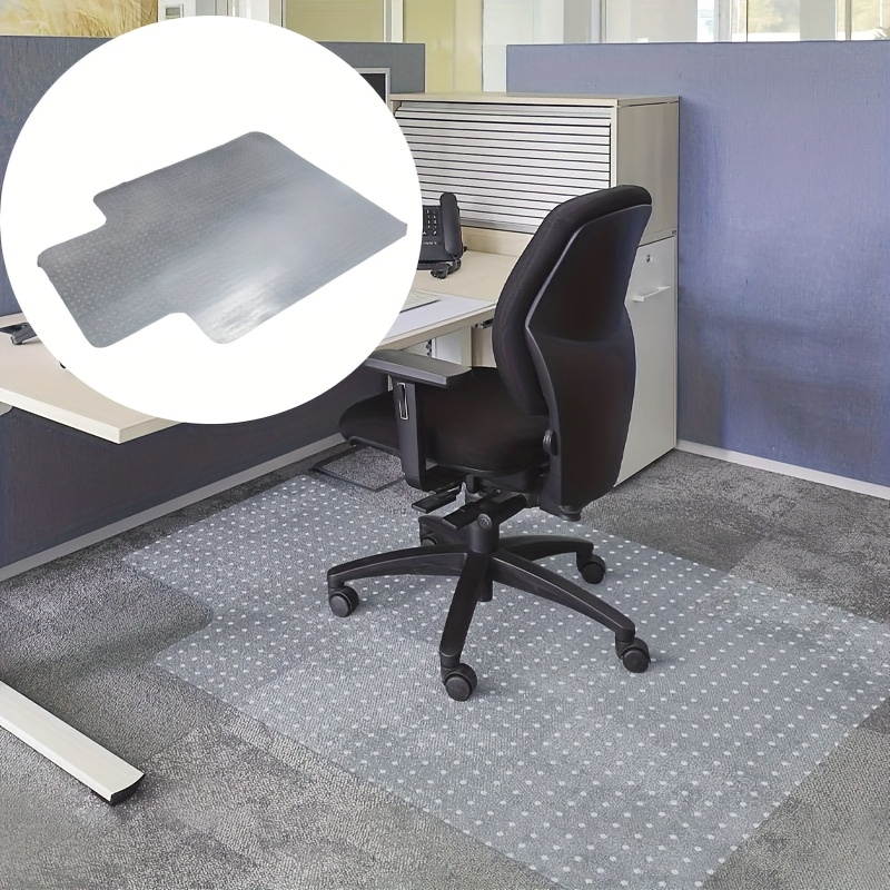 

Clear Pvc Office Chair Mat With Extended Lip - 36"x48" Desk Protector Pad For Carpeted Floors, & Slip-resistant