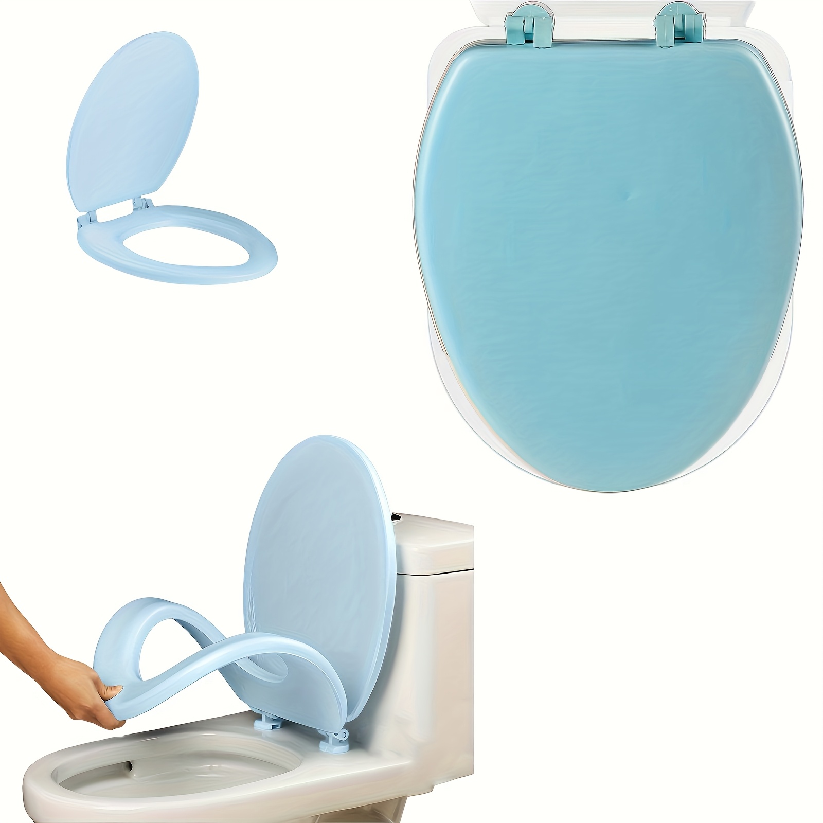 

Thickened Soft Foam Toilet Seat, Comfortable Soft Toilet Cover, Toilet Seat, Padded Toilet Seat, U-shaped / V-shaped Toilet Cushion, , Suitable For Most Toilets.