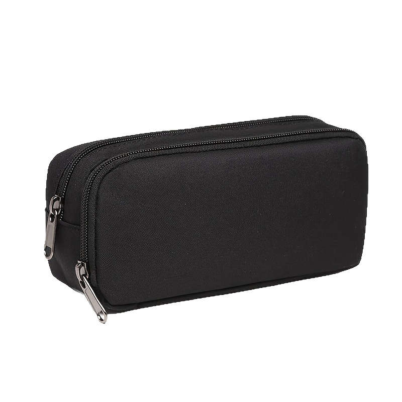TEMU 1pc Pencil Case, Stationery Storage Bag, Pen Bag, Large Capacity, With 2 Compartments, With A Zipper, Office Pencil Bag, Simple And Fashionable,