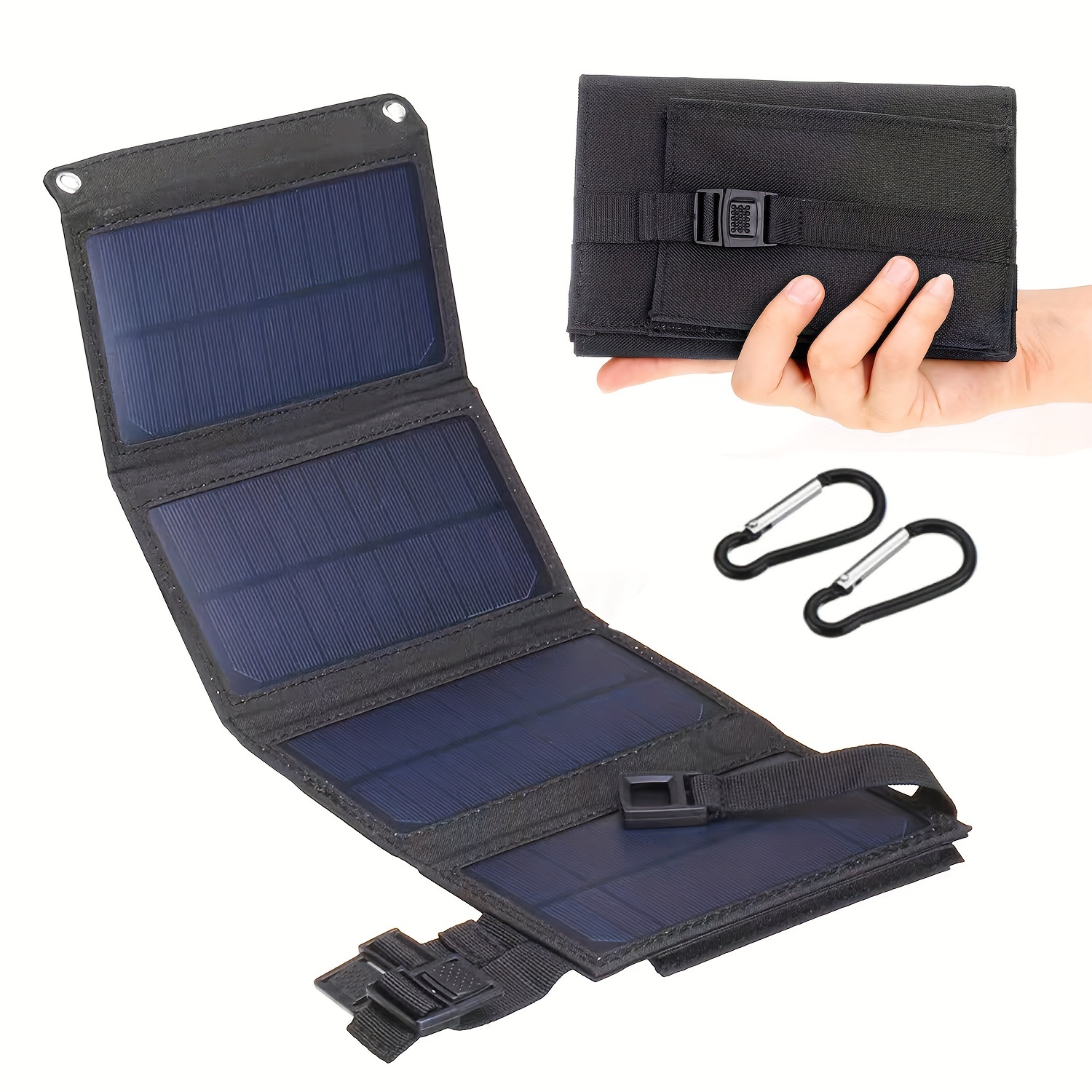 

30w Foldable Solar Panel 3 Fold Portable Solar Panels Charger Usb Panel Mobile Power Supply