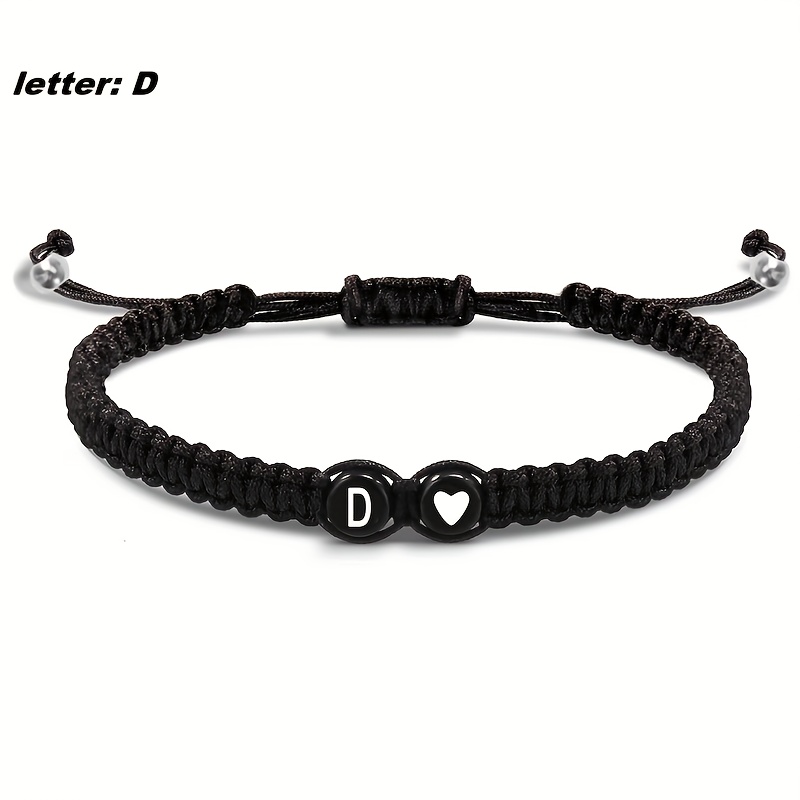 Heart Bracelet with 26 Letters, Perfect for Couples