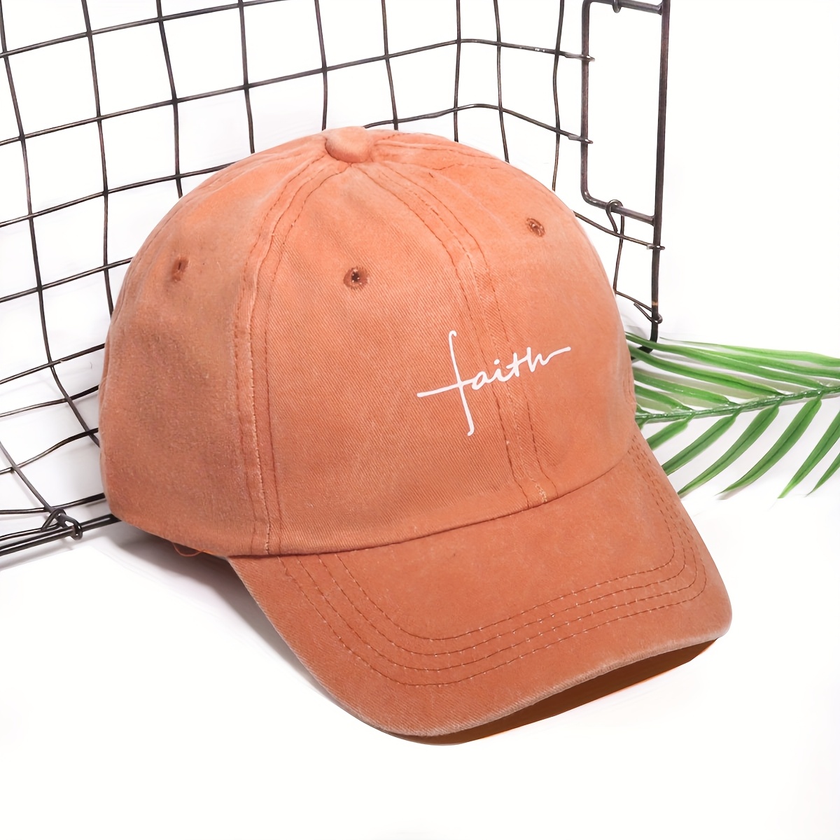 The Faith Printed Vintage Street Style Washed And Distressed Baseball Cap Is Suitable for Casual Outdoor Wear, Making It an Ideal Accessory