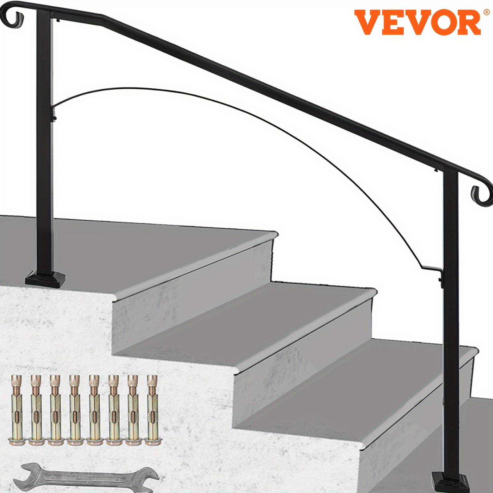 

Vevor Handrail For , 3- #2 Handrail, Handrail, Thickened Stair Railings For Porch Railing, Deck Handrail