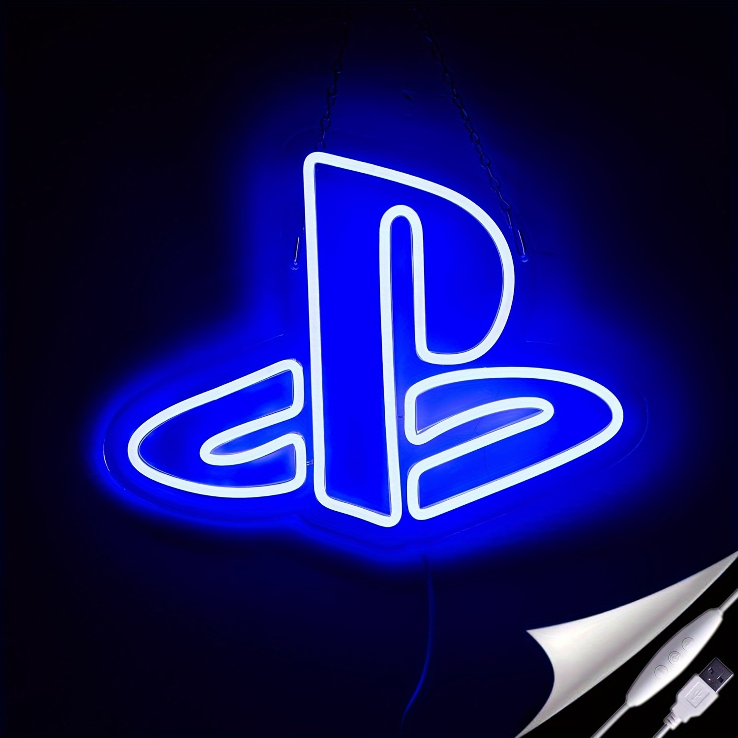 

Usb Powered Neon Sign For Ps Gaming, Wall Hanging Decorative Light For Bedroom, Game Room, Man Cave, Party, Club - Multipurpose Plastic Neon Sign With Switch Control, No Battery Required