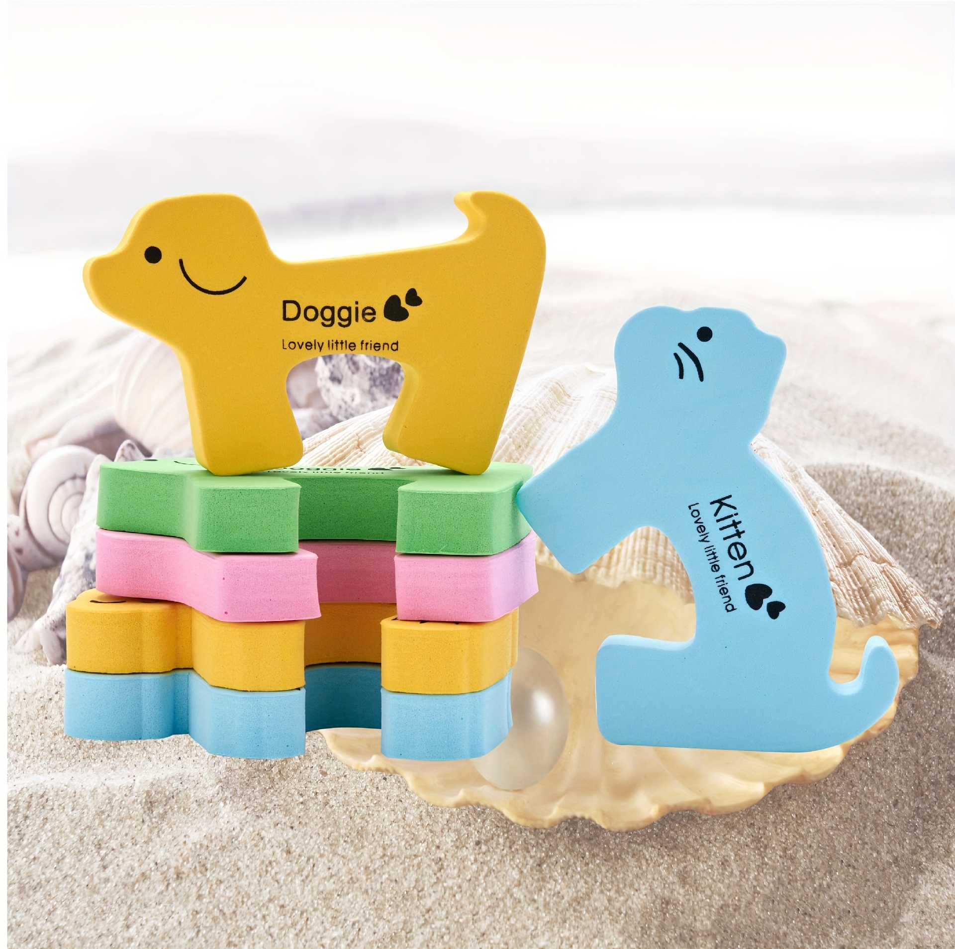 2 pack cute animal pattern   thickened sponge   anti   hand protection windproof door wedge no latex material details 2