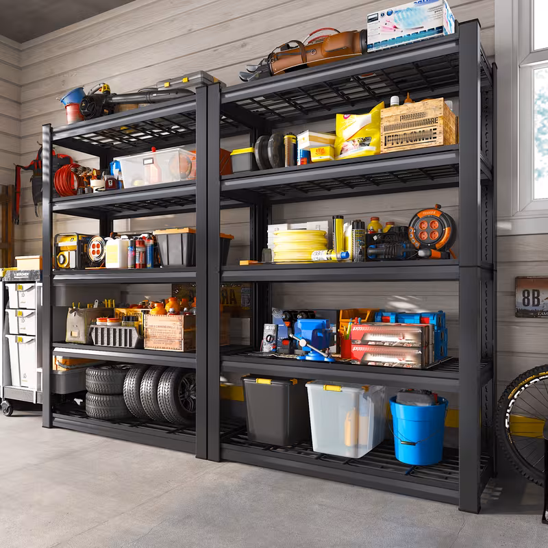 5-Tier Heavy Duty Metal Storage Shelving Unit - 2000 lbs Capacity, Adjustable Garage Shelf (35.5"W x 72"H x 15.8"D)