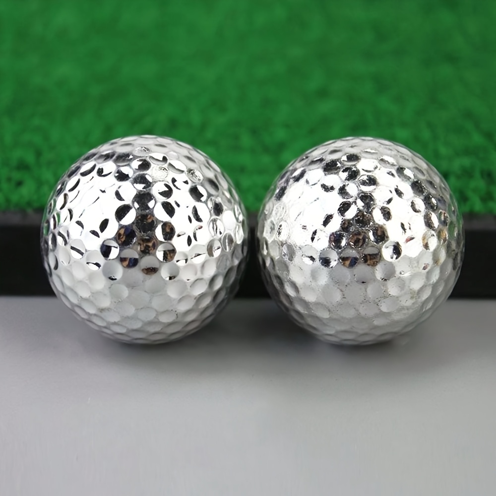 TEMU Balles de plaquées or pour et entraînement - Balles de professionnelles électroplaquées avec revêtement doré, pour tournois, practice, jeu