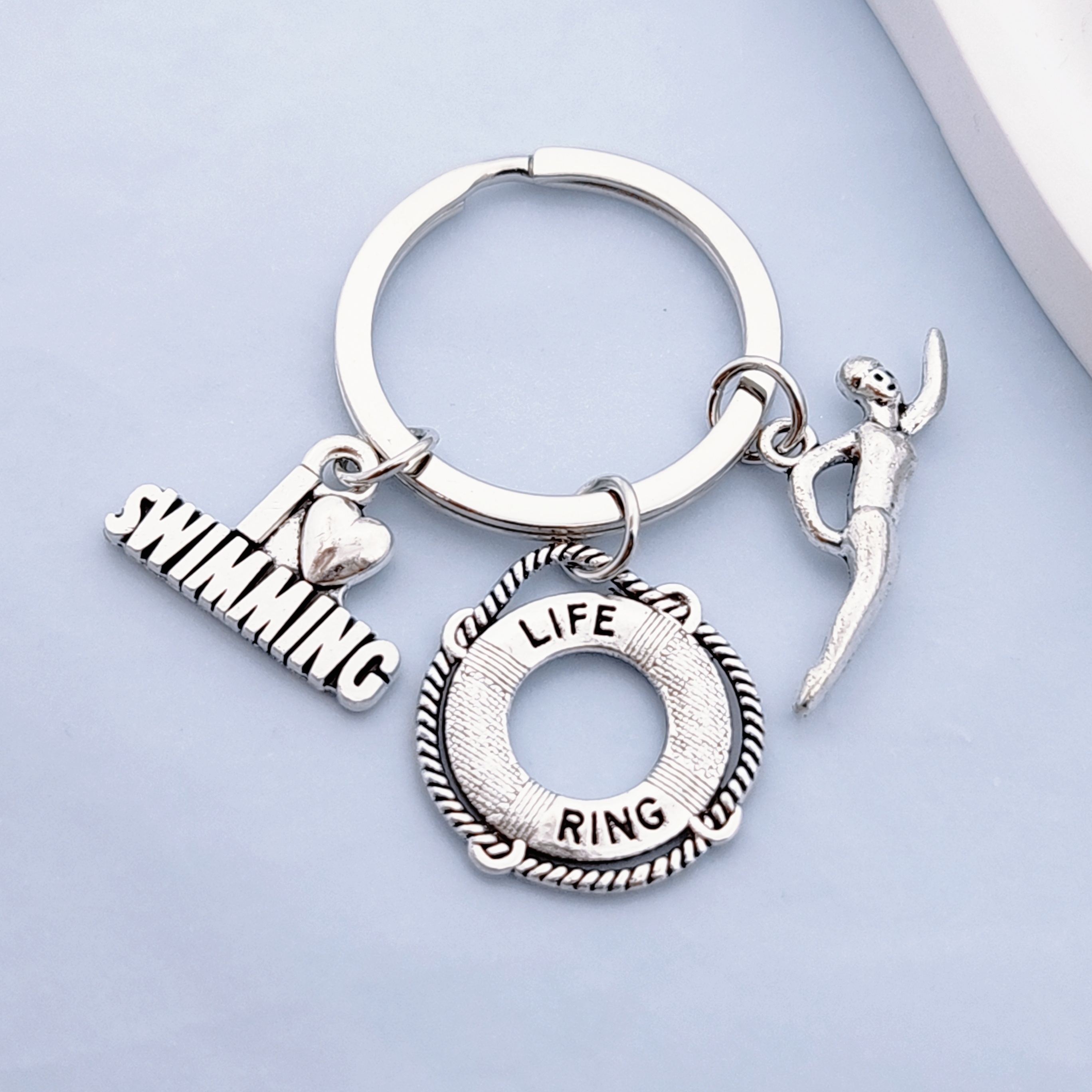 

Zinc Alloy Keychain - , For Swimming Enthusiasts & Backpacks