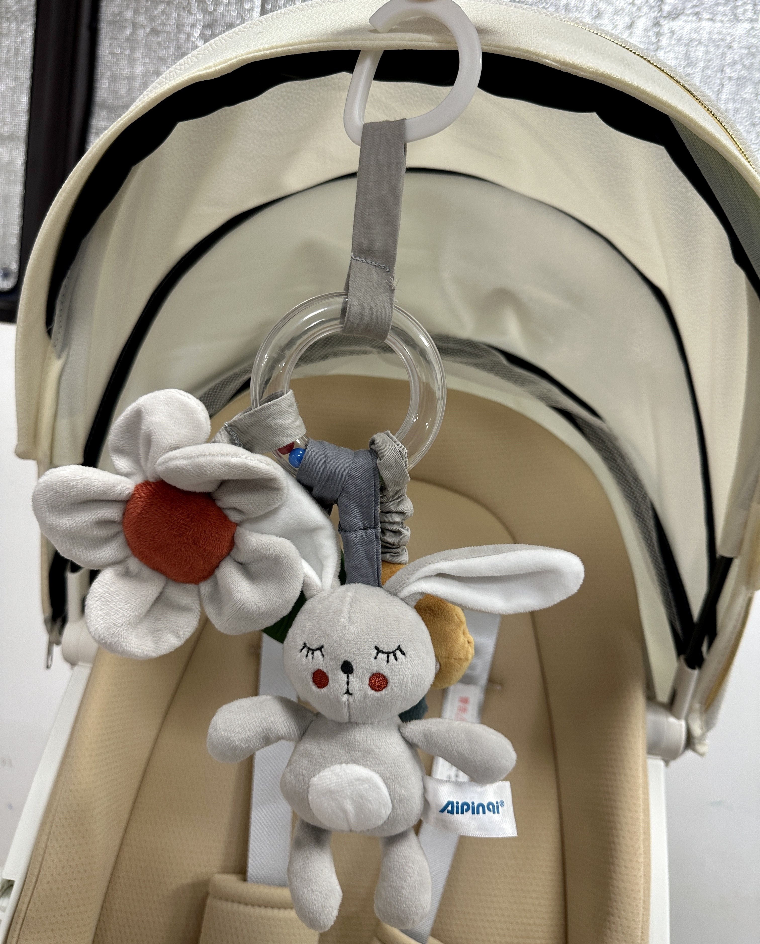   car seat hanging toy soft plush mobile accessory with mirror   and textured   fit for stroller and crib perfect birthday and halloween gift details 9