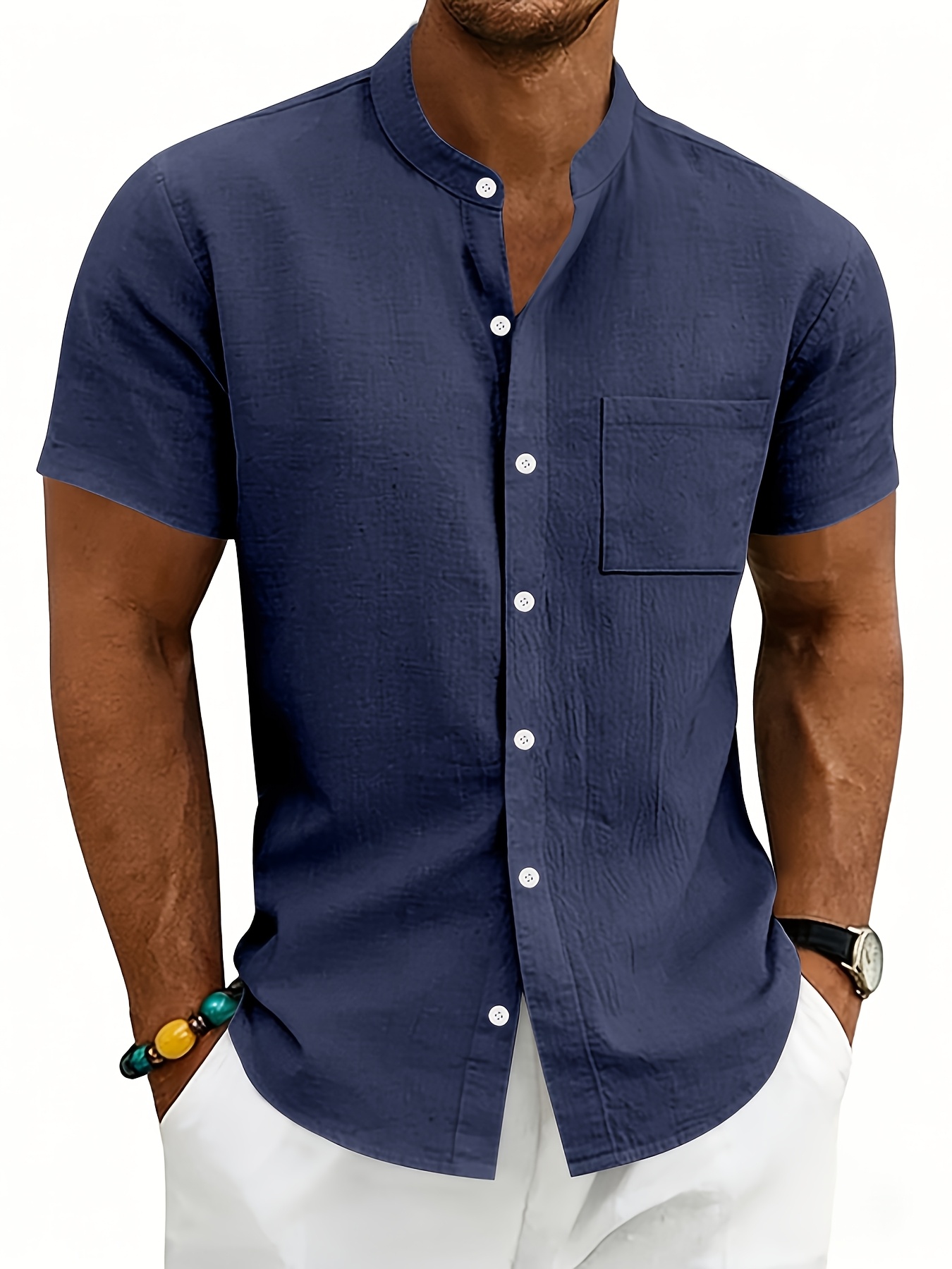 men's short sleeve dress shirts wrinkle free Ash & Erie White Oxford Wrinkle Free Short Sleeve Shirt for Short Men White Oxford / XS / Slim