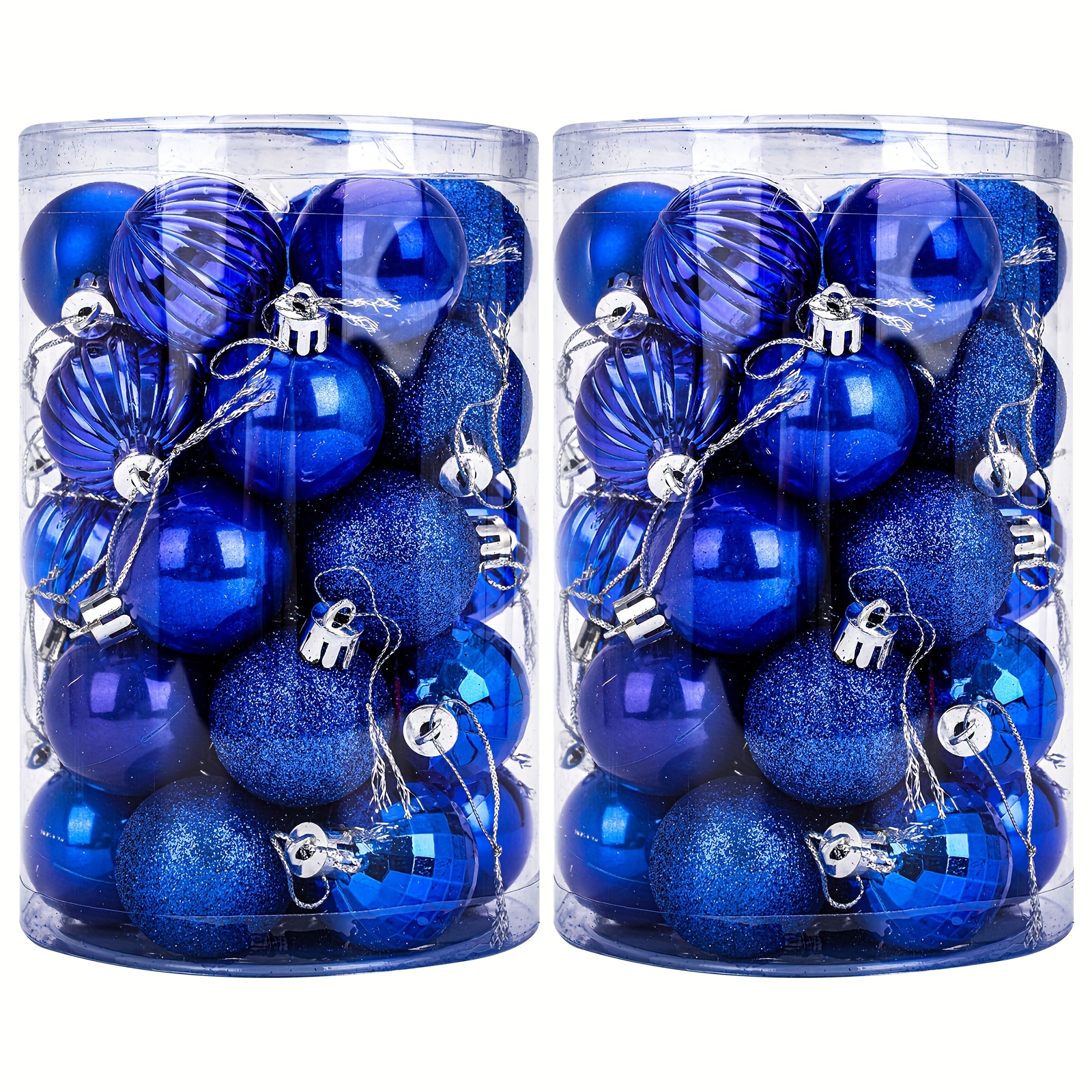 TEMU 2- 68pcs Christmas Ball Ornaments 4cm/1.57inch Shatterproof And Wear-resistant Christmas Tree Decorations, Suitable For Holiday Wedding Party