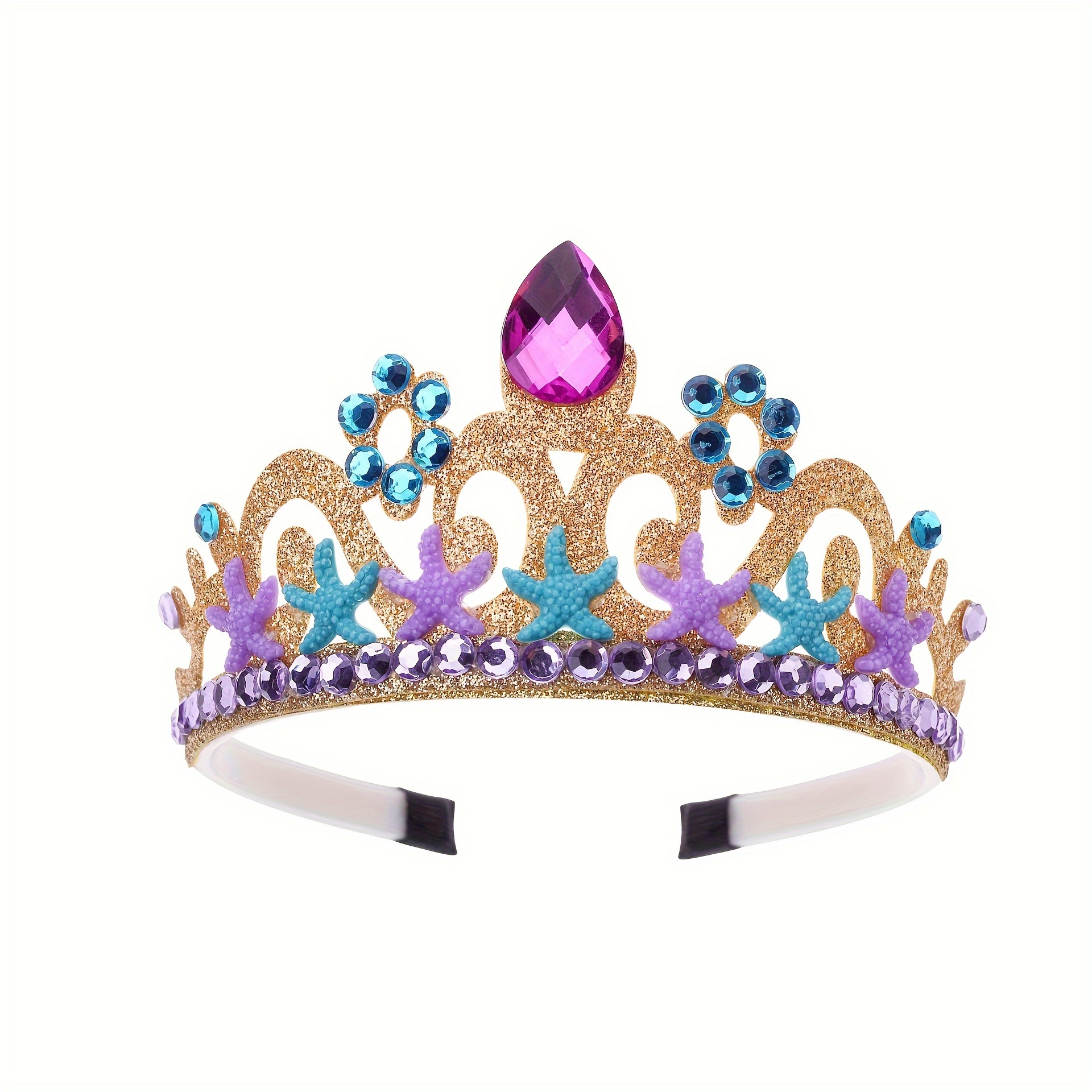 Mermaid Crown, Princess Ariel Seashell Crown, Mermaid Tiara ,little Mermaid  Crown, Ariel Tiara, Mermaid Headband, Purple & Green Tiara 