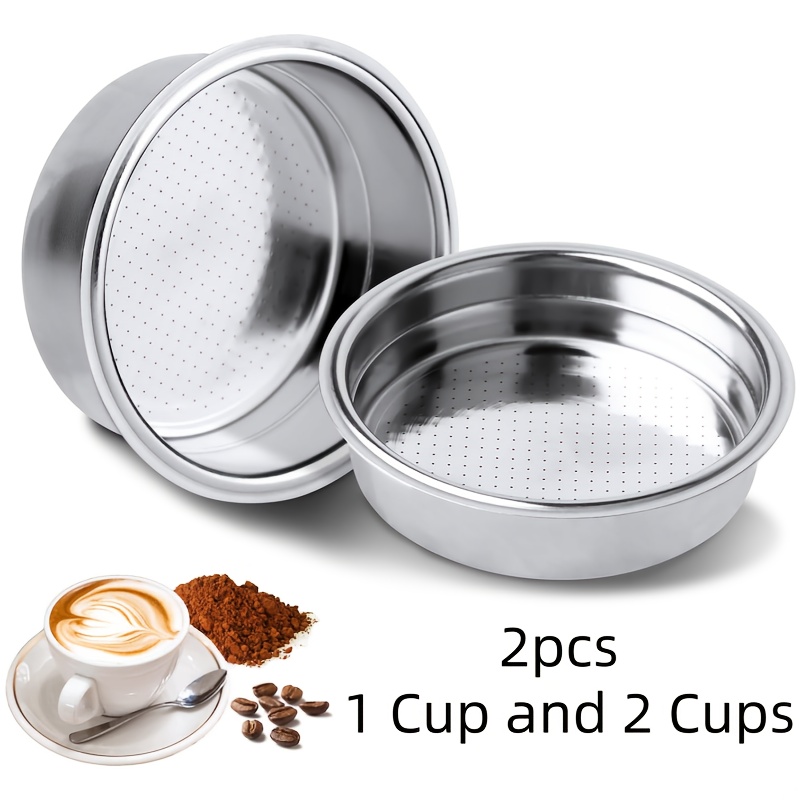 Image of Stainless Steel Coffee Filter, Suitable For Double-layer 51mm Pressurized Machine Basket, Single And For Espresso Machine Coffee Filter