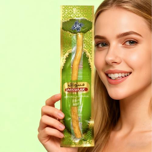 peppermint flavored branch toothbrush traditional arabian tooth cleaning method authentic arabian plant based toothbrush teeth
