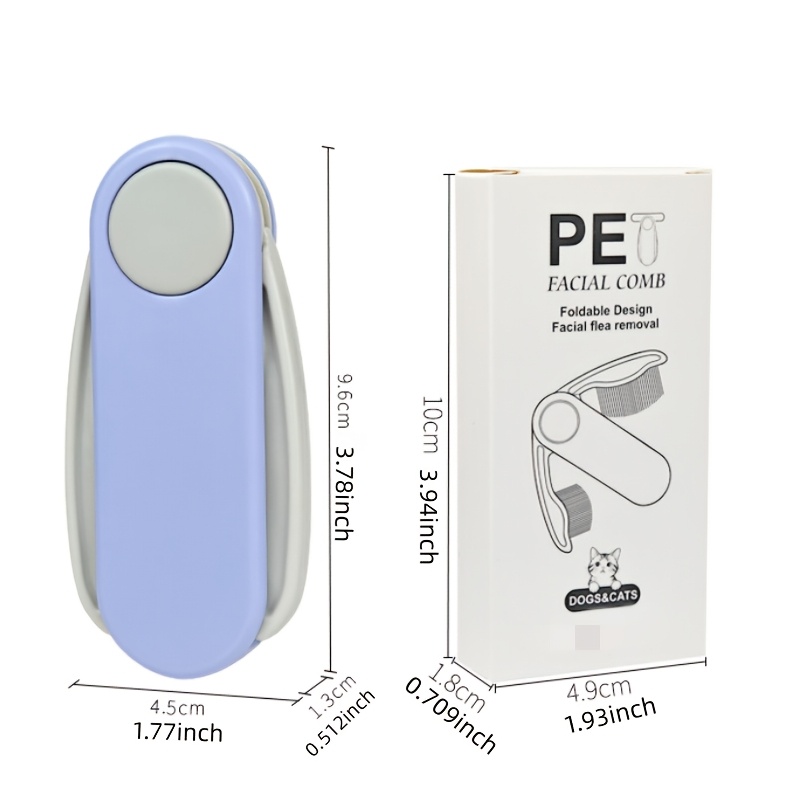 foldable mini portable pet comb pet cleaning and beauty comb floating hair tear stain dirt dense straight comb