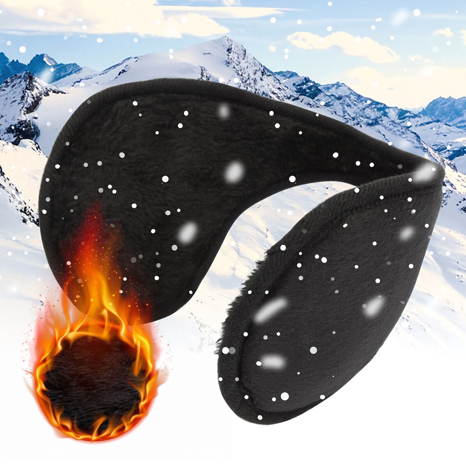 

1pc/2pcs Outdoor Riding Skiing Warm Ear Muffs For Men And Women, Universal Protective Ear Muffs Winter Plush Ear Muffs