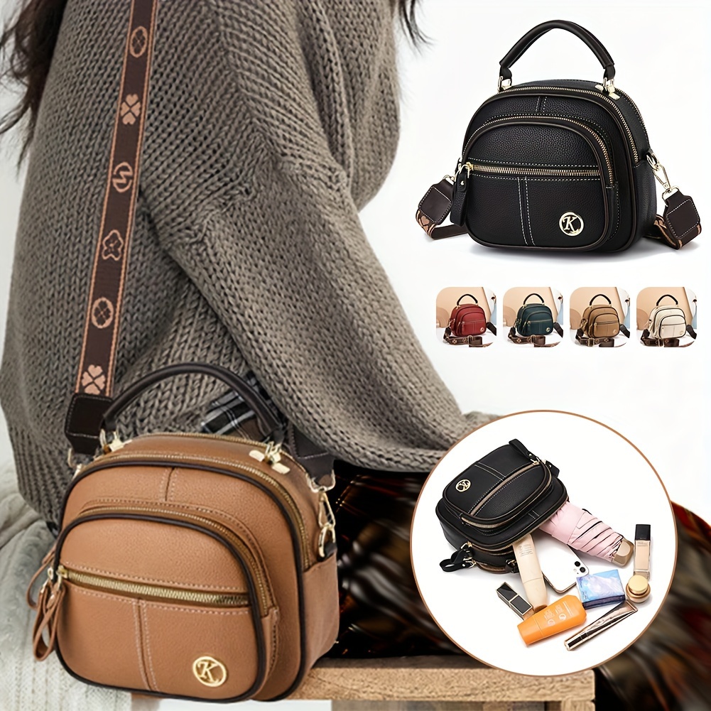 

Classic Multifunctional Compartments Crossbodys Bag Elegant Charming Handbag For Woman Girl