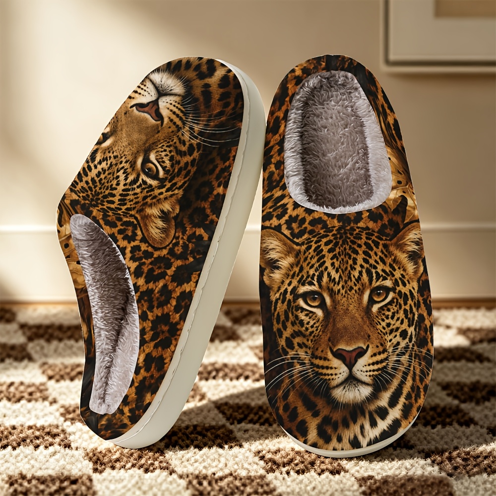 TEMU Printed House Indoor Slippers For Women And Men, 2026 New Arrivals Comfortable And Warm Slippers, Cozy Plush-lined Bedroom Slippers, Couples's