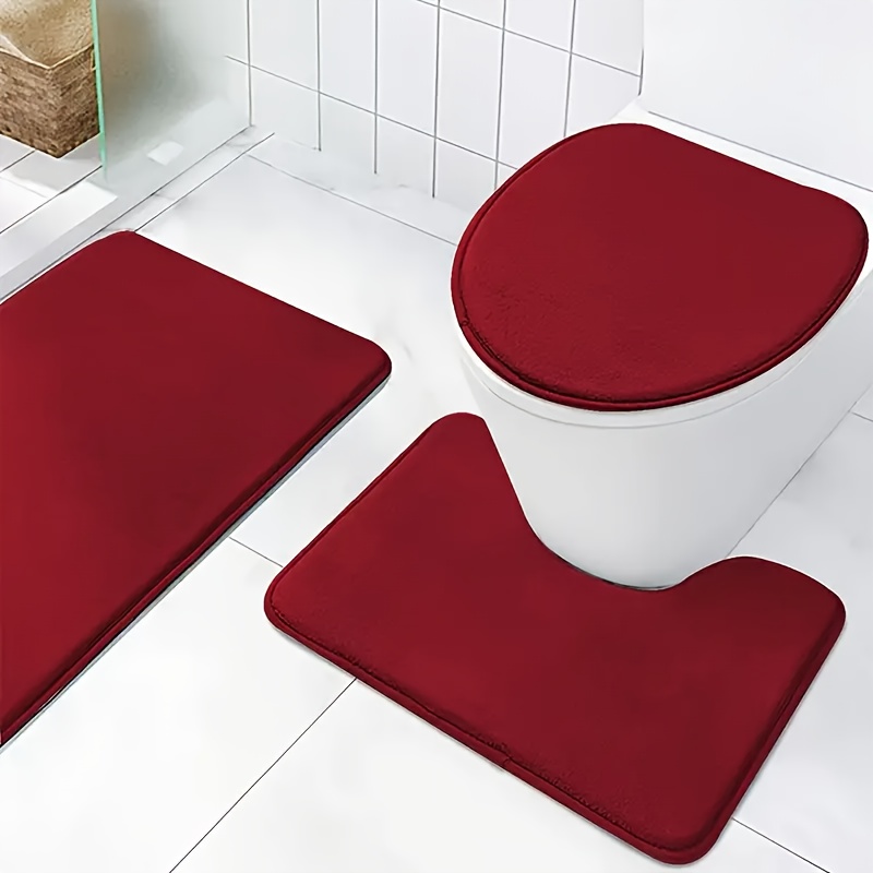 TEMU Ensemble de 3 tapis de - Antidérapants, à séchage rapide, tapis absorbants - Tapis de sol de salle de bain renforcés à haute - Ajouts de