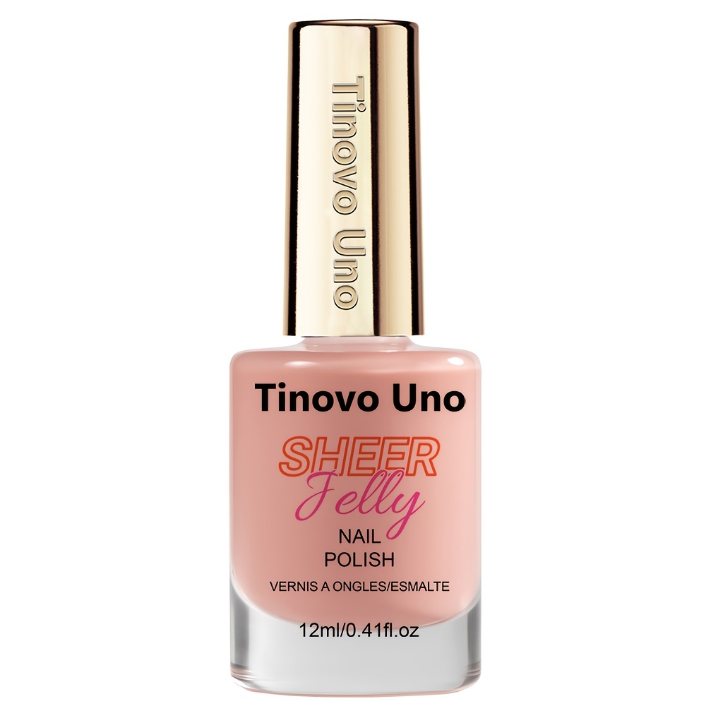 Image of Tinovo Sheer Nude Nail Polish, Enriched With Vitamin E, Dries Quickly And Brightens , Making Yellow- Skin Look Fair, Exuding Spring Vibe
