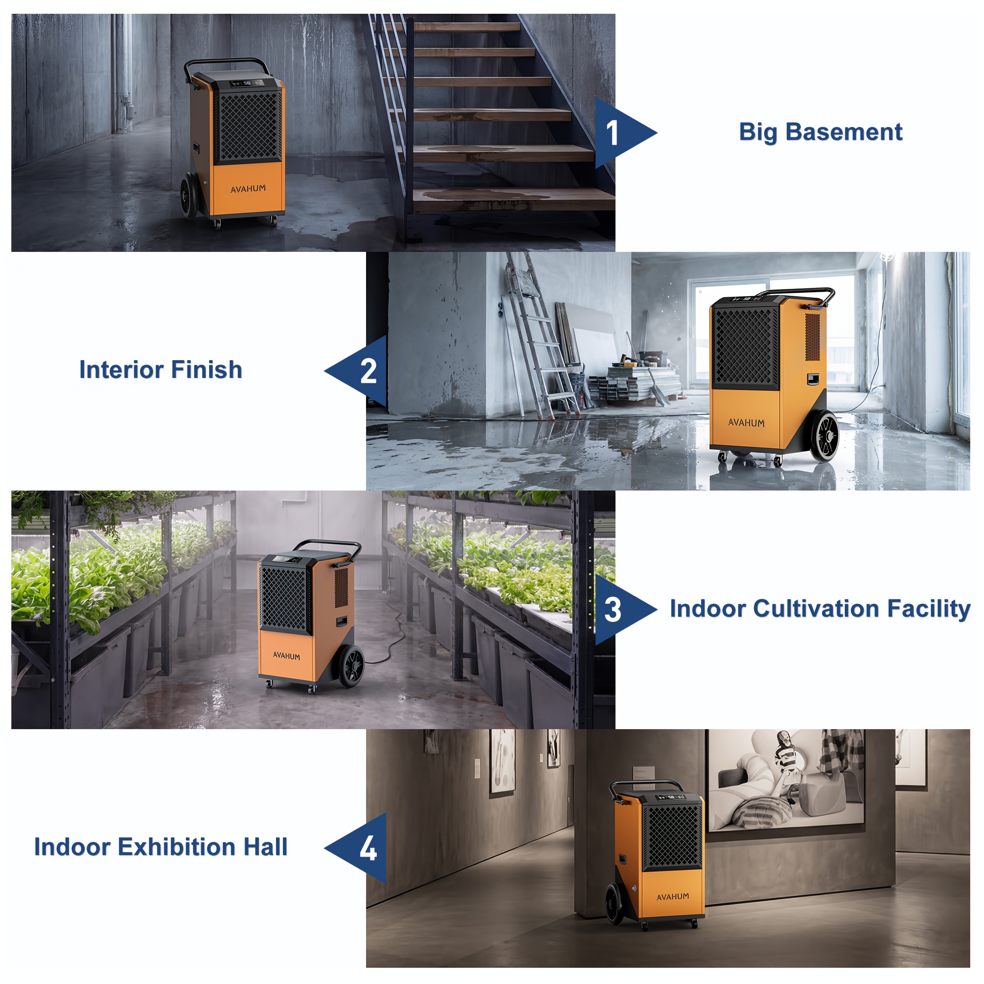 commercial dehumidifier for basements 305 pint 9000 sq ft large spaces 38 gallon day commercial grade dehumidifiers for industrial 24h timer continuous dehumidification auto   Product details 6