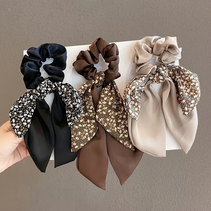 TEMU 【レディース】トな二重構造の花柄リボンボウヘアバンドアクセサリー