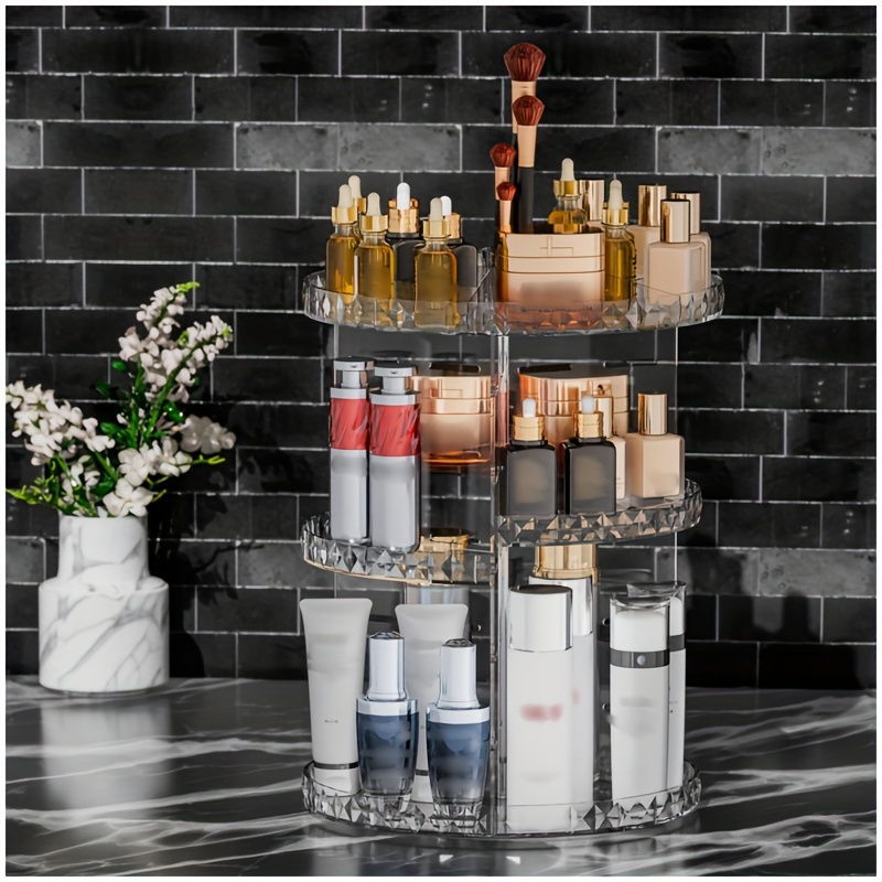 

Versatile Rotating Storage Rack Multi-layered Household Storage Shelf, Easy-to-use Storage For Desktop