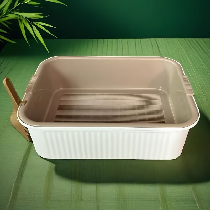 open style double layer large cat litter box anti splash and deodorizing   litter and is easy to   supplies Product details 8
