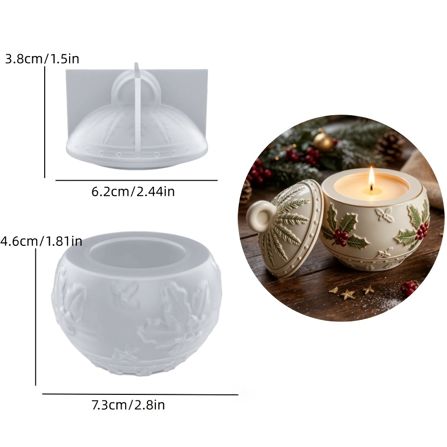 TEMU Silike Lufei Diy Silicone Mold Compatible For Clay & Resin Crafts - Non- Suitable For Christmas Berry Texture Molds, Wax/candle Jar Storage