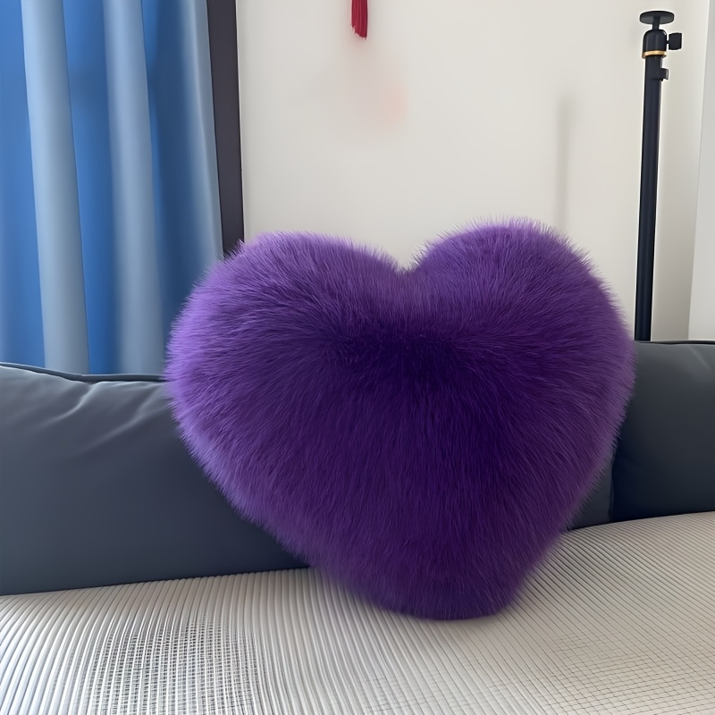 1pc Mini Heart-shaped Plush Pillow, Bedroom, Living Room, Car Interior Decoration Ornaments