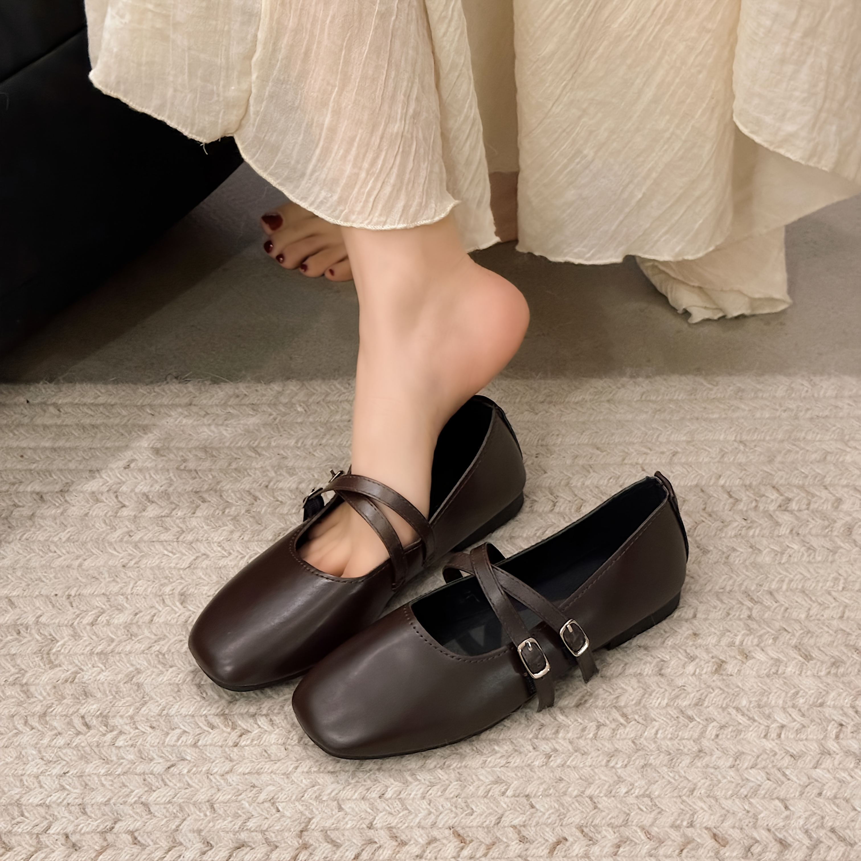 TEMU トなレディースシューズ 上品な婦人靴 浅口デザイン おしゃれで万能 軽量で快適 春夏秋の通勤に レディースシューズ