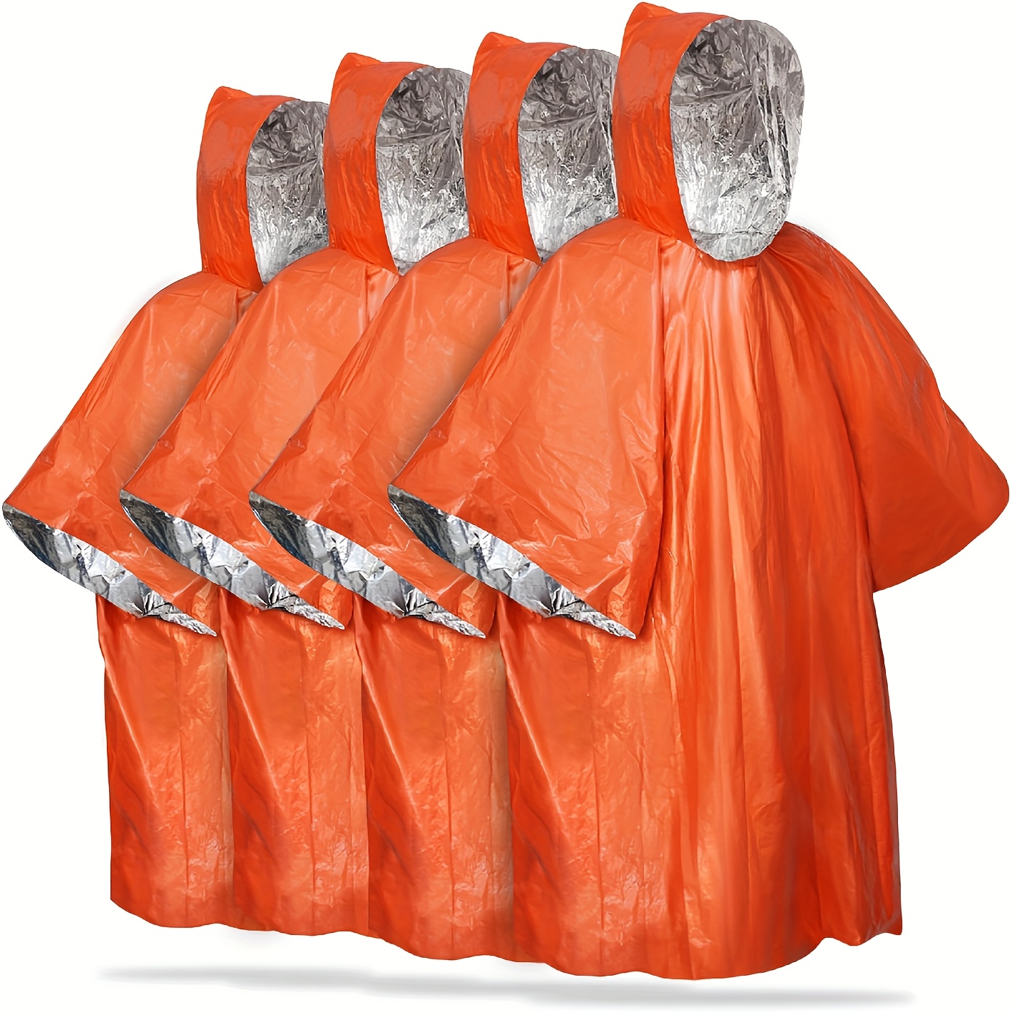 TEMU 4/14-pack Portable Two-sided Poncho Thermal Coating Blanket For Heat And Rain, For Outdoor Activities, Hiking Camping, And