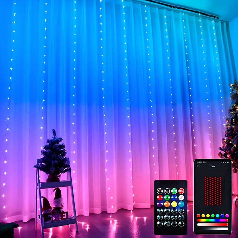 

Smart Fairy Curtain Lights - Smart Lights With Rgbic App Control, Color Changing, Suitable For , Christmas, Holiday Parties, Bedroom Decorations, Birthday Decorations, Decorations