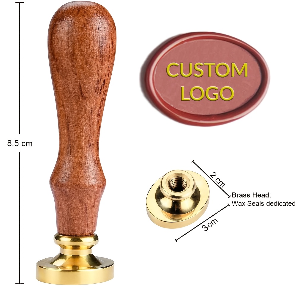 TEMU 3x2cm Custom Oval Wax Seal Stamp With Your Own Design Logo Picture, Personalized Sealing Wax Stamp For Letter, Crafting, Envelopes, Wedding